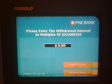 Please Enter the Withdrawal Amount In Multiples of |ECL000|SI